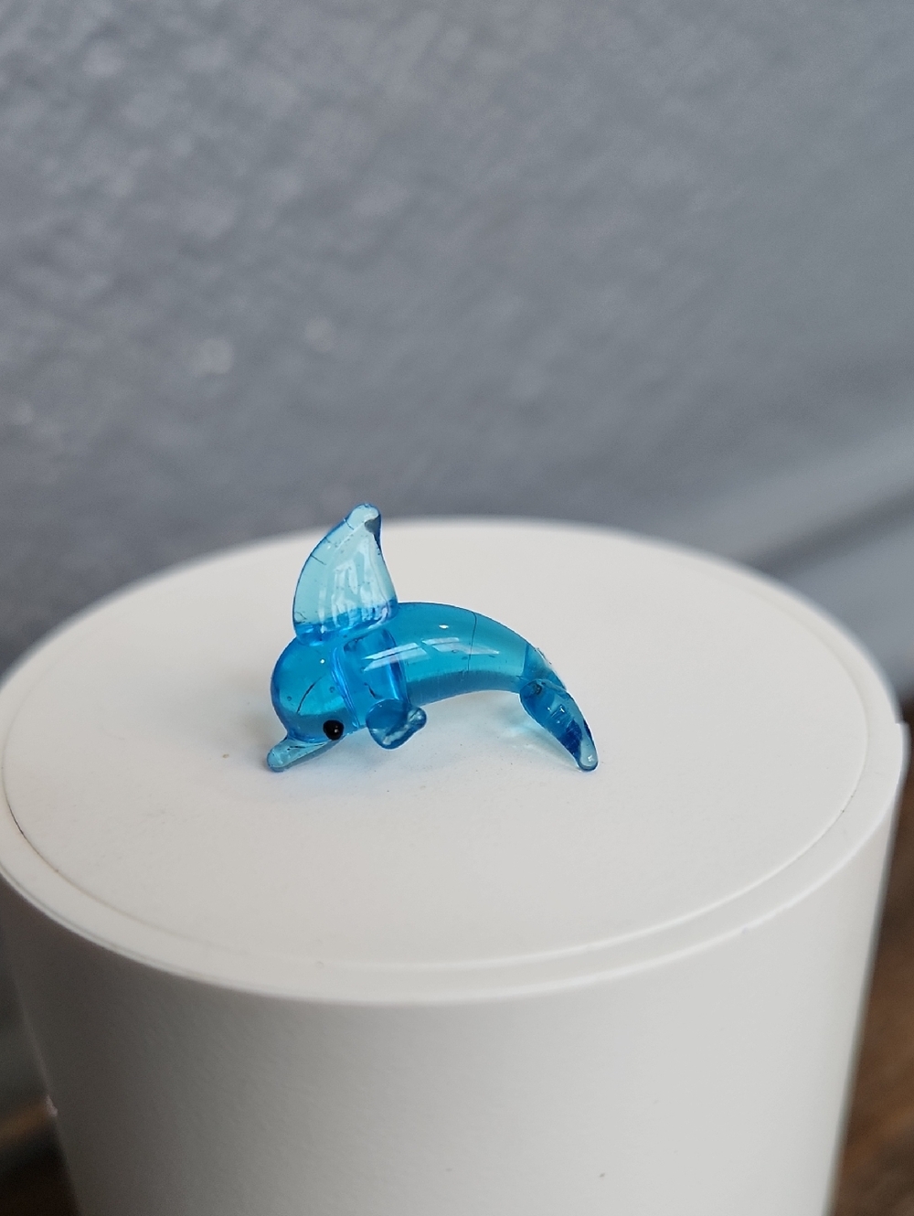 Mini Ganz Blue Dolphin Blown Glass